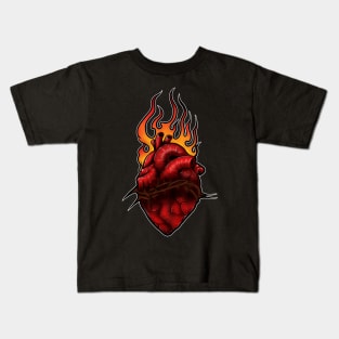 newschool sacred heart Kids T-Shirt